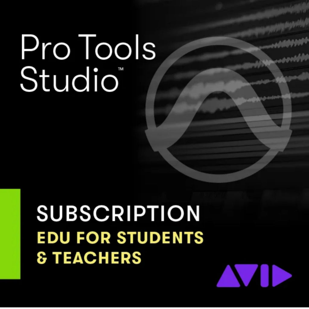 AVID - Pro Tools DAW Software Avid Pro Tools Studio 1 Year Subscription for Educational Students & Teachers – Professional Audio Software & Plugin