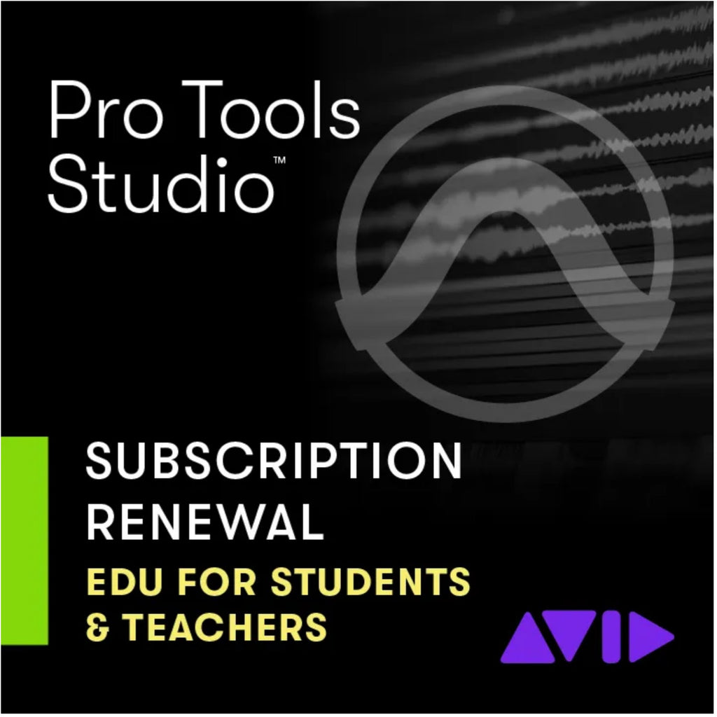 AVID - Pro Tools DAW Software Avid Pro Tools Studio 1 Year Subscription Renewal For Educational Students & Teachers
