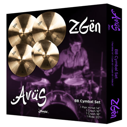 Avus Cymbal Packs Avus Zgen-05 5 Piece B8 Cymbal Pack