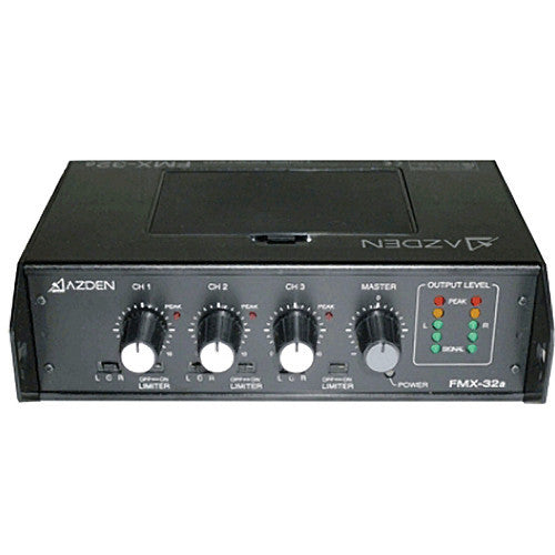 azden portable field recorders azden fmx-32a 3-channel portable field mixer