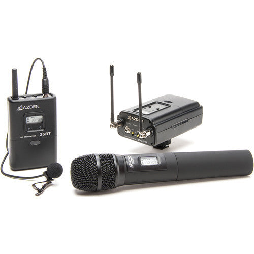 azden wireless systems azden 330lh uhf on-camera handheld & bodypack system