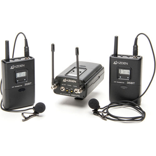 azden wireless systems azden 330lt uhf on-camera dual bodypack system