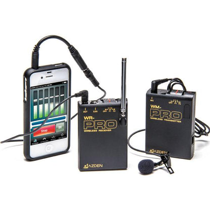 azden wireless systems azden wlx-pro+i vhf wireless microphone system for smartphones & tablets