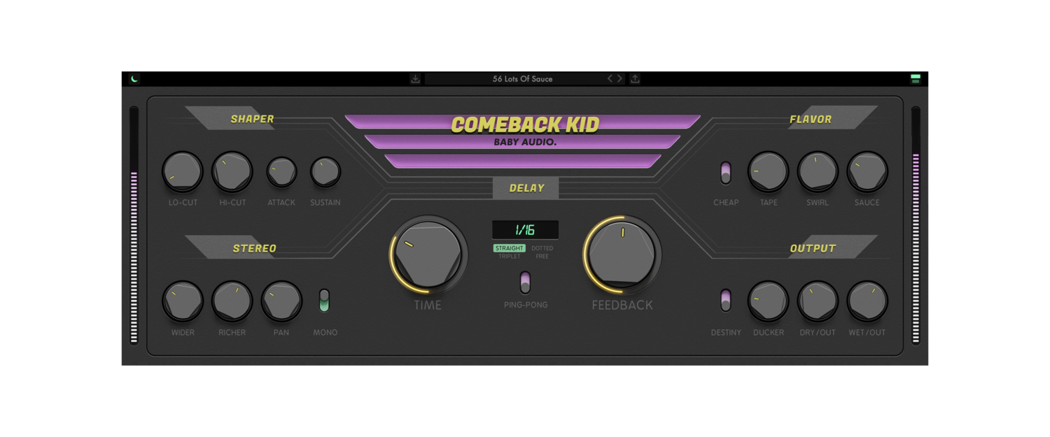 Baby Audio Virtual Processors Baby Audio Comeback Kid Transient Shaper – Professional Audio Software & Plugin
