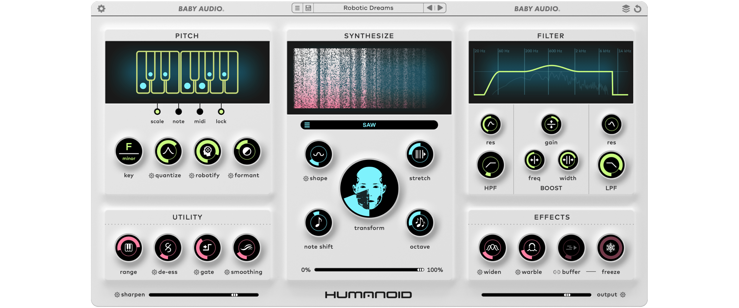 Baby Audio Virtual Processors Humanoid: Vocal Synthesizer