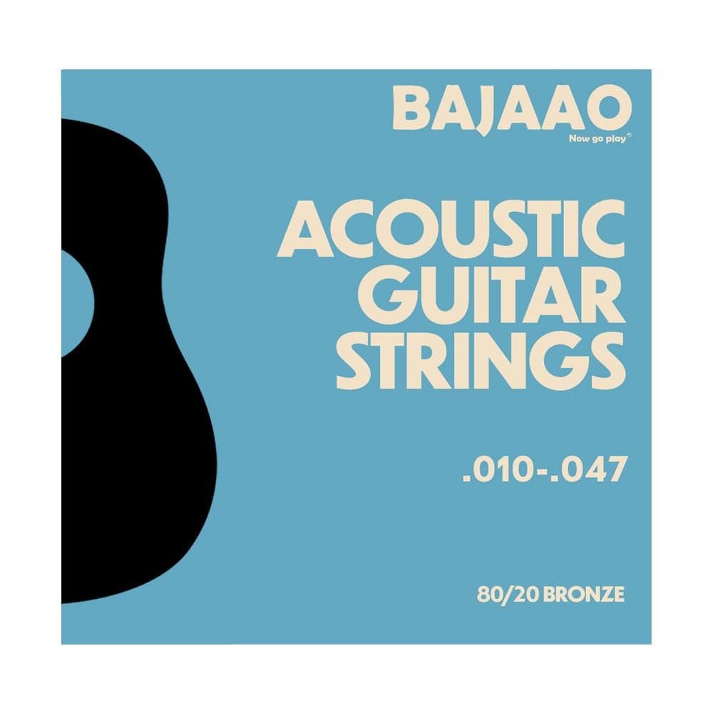 bajaao acoustic guitar strings extra light gauge bajaao 80/20 bronze acoustic guitar string set   