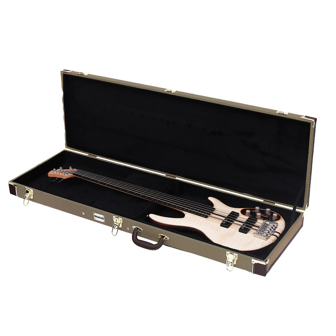 Bajaao Bass Guitar Cases Bajaao Electric Bass Guitar Hardshell Case in Tweed
