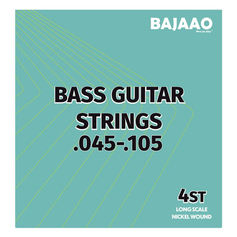 Buy Bajaao Nickel Wound 4 String Electric Bass Guitar String Set Online Bajaao