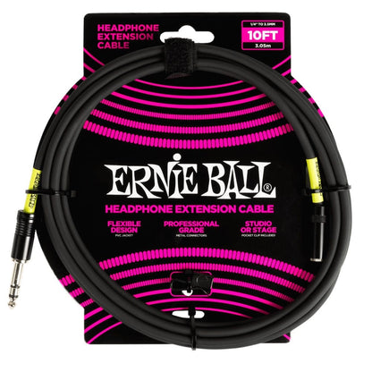 bajaao.com instrument cables ernie ball 6422 10ft 1/4" trs male to 3.5mm trs female headphone extension instrument cables