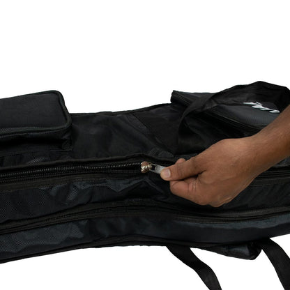 bajaao electric guitar gigbags bajaao dual guitar gig bag with 12mm padding for one acoustic & one electric guitar