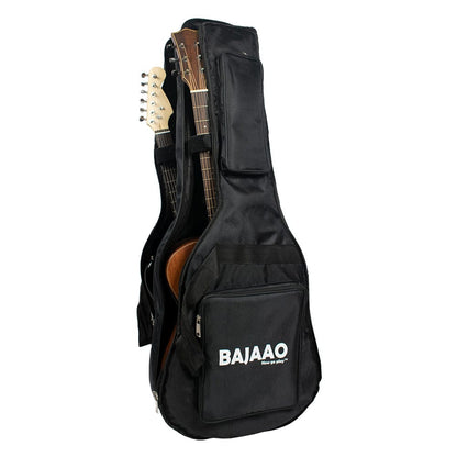 bajaao electric guitar gigbags bajaao dual guitar gig bag with 12mm padding for one acoustic & one electric guitar