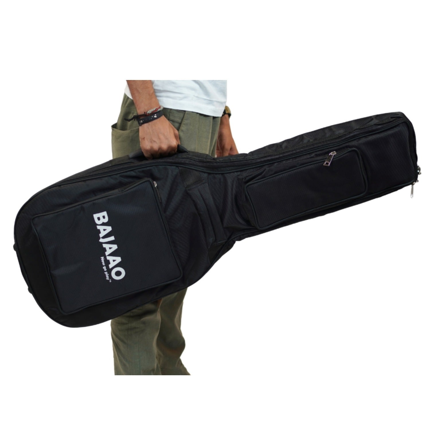 Bajaao Electric Guitar Gigbags Black Bajaao Deluxe 12mm Electric Guitar Gigbag