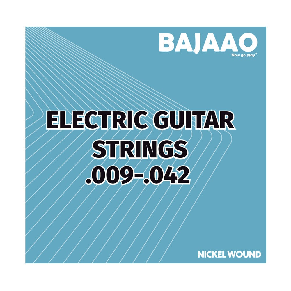 Bajaao Electric Guitar Strings Extra Light Gauge Bajaao Nickel Wound Electric Guitar String Set