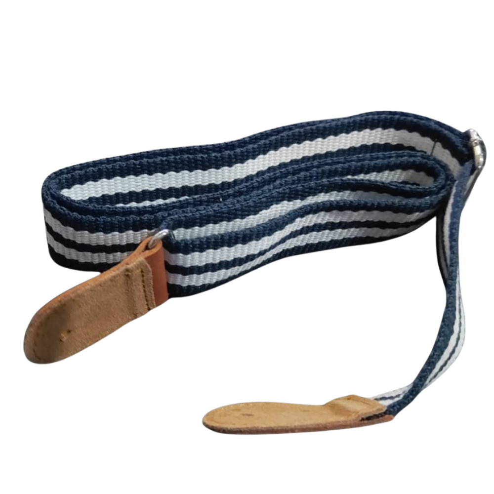 Bajaao Guitar Straps Blue & White Bajaao 1-Inch Cotton Guitar Strap for Ukulele / Electric / Acoustic Guitar #color_blue-&-white