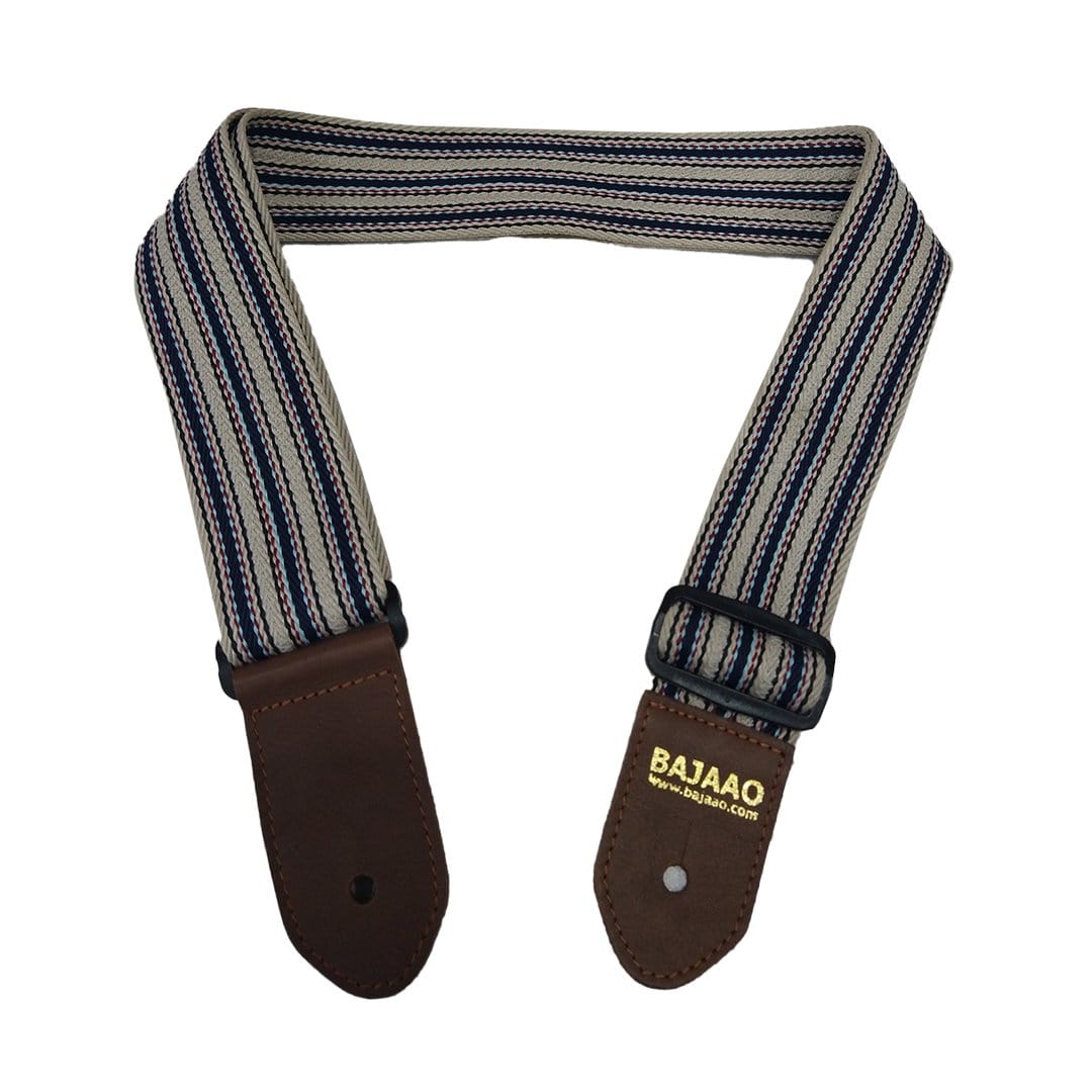 bajaao guitar straps brown bajaao 2-inch cotton guitar strap for electric / acoustic / bass guitar   