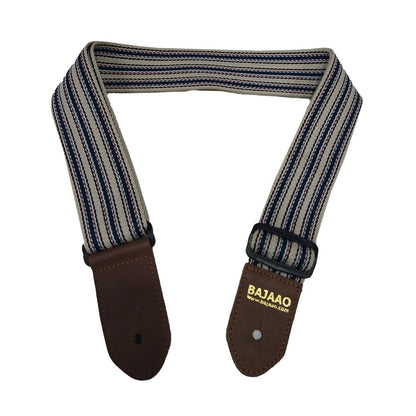 bajaao guitar straps brown bajaao 2-inch cotton guitar strap for electric / acoustic / bass guitar   
