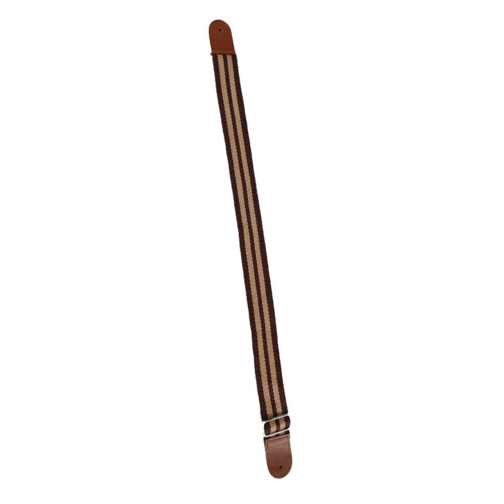 Bajaao Guitar Straps Brown & Beige Stripes Bajaao Cotton Guitar Strap for Ukulele / Electric / Acoustic Guitar - Brown & Beige - Open Box