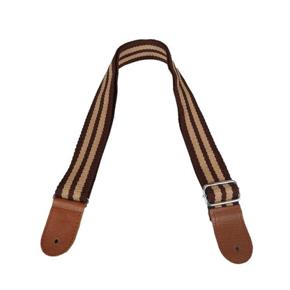 Bajaao Guitar Straps Brown & Beige Stripes Bajaao Cotton Guitar Strap for Ukulele / Electric / Acoustic Guitar - Brown & Beige - Open Box