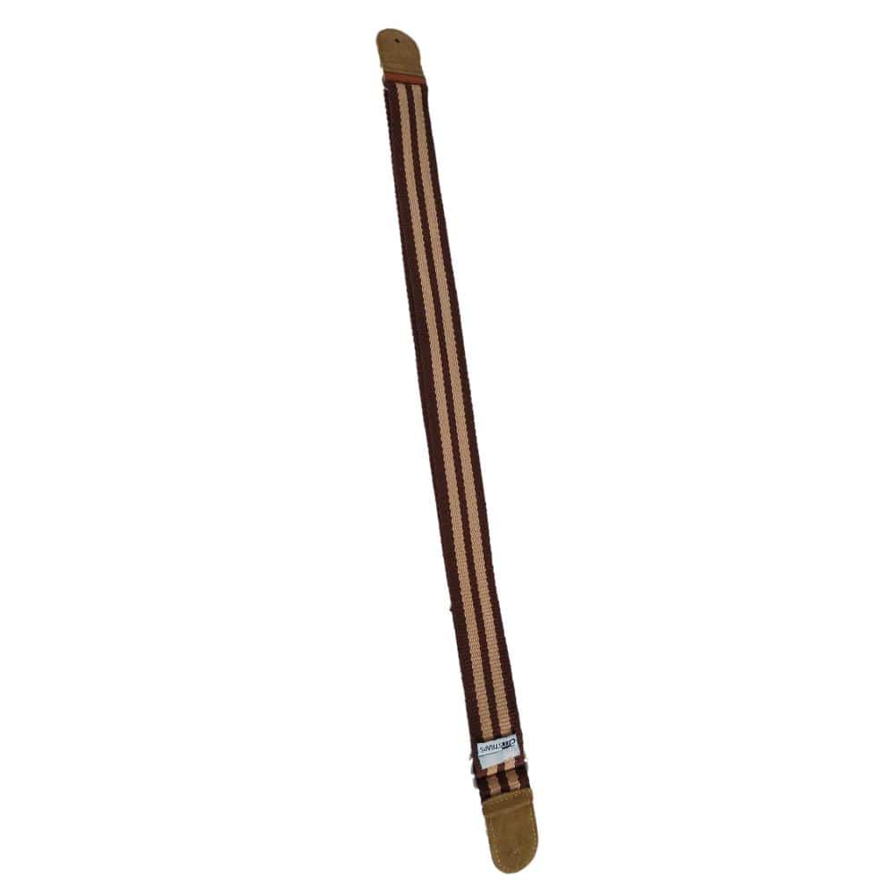 Bajaao Guitar Straps Brown & Beige Stripes Bajaao Cotton Guitar Strap for Ukulele / Electric / Acoustic Guitar - Brown & Beige - Open Box