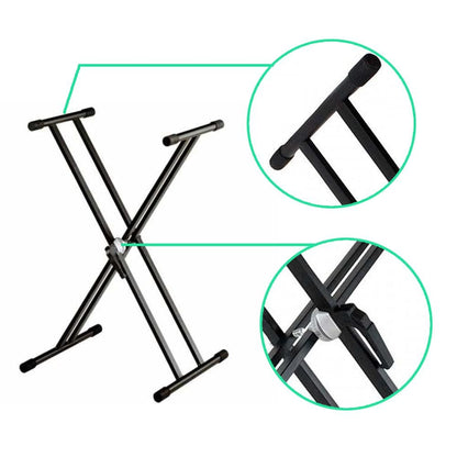 bajaao keyboard stands bajaao dxks-01 double braced x-adjustable keyboard stand