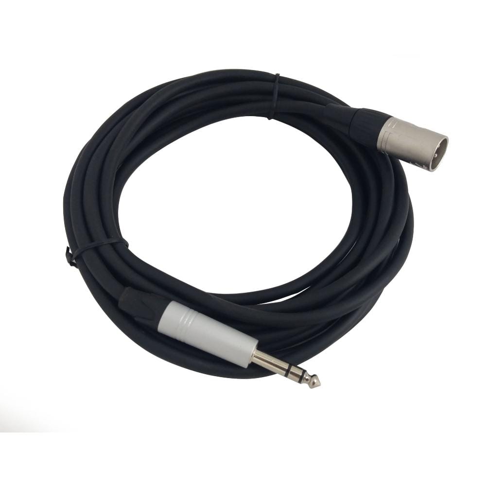 bajaao speaker cables 6 meters bajaao xlr to trs balanced microphone / speaker cable - black   #length_6-meters