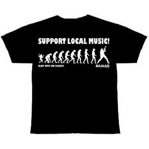 bajaao t shirts bajaao inchsupport local music...sleep with the bassistinch tshirt