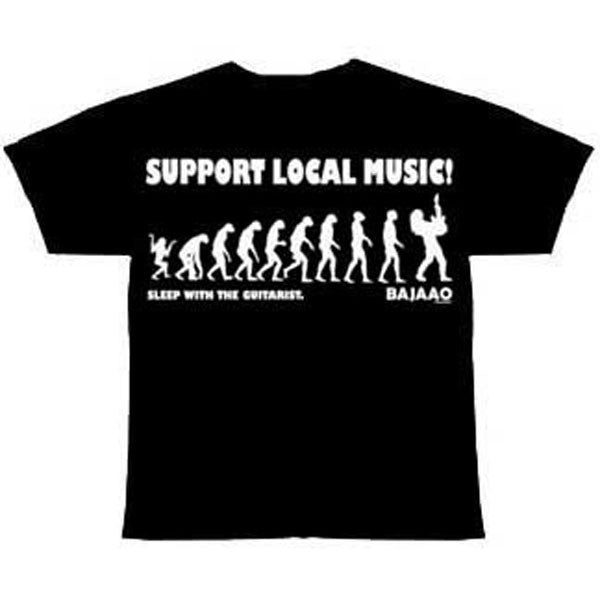 bajaao t shirts bajaao inchsupport local music...sleep with the guitaristinch tshirt