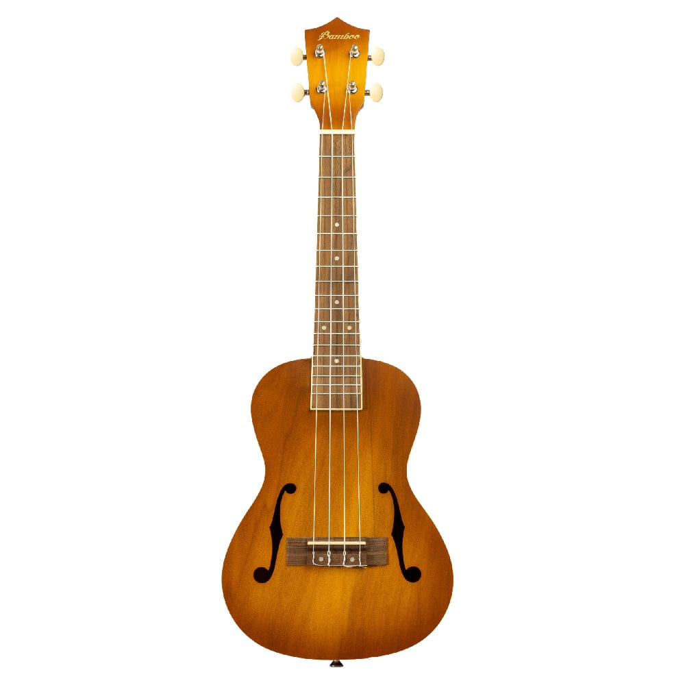 bamboo concert ukuleles sunburst bamboo special edition series violin line concert ukulele with gig bag   #color_sunburst