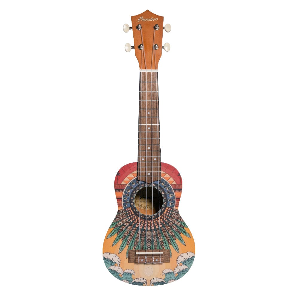 Bamboo Soprano Ukuleles Sunshine Bamboo New Generation Nature Line Series Soprano Ukulele with Gig Bag
