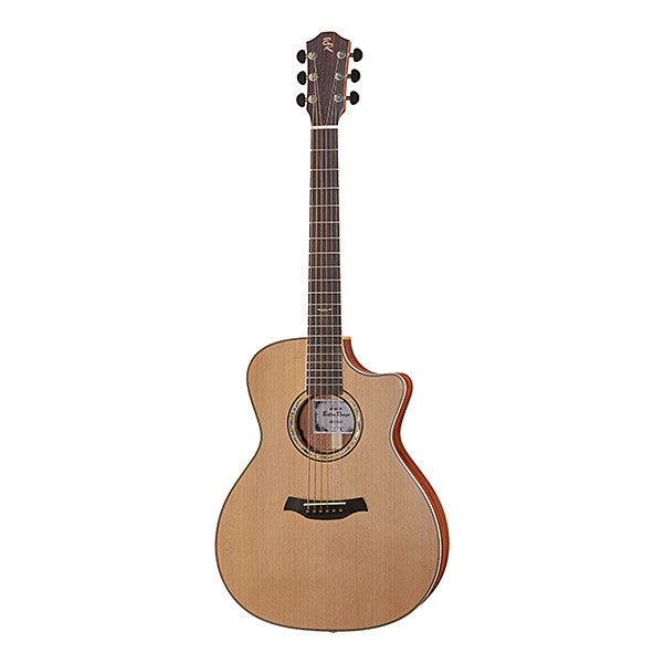 baton rouge acoustic guitars baton rouge ar81c/omce om cutaway acoustic guitar - natural satin