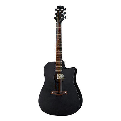 Buy Baton Rouge Dark Hole CE Cutaway Electro Acoustic Guitar Open Pored Matt Metallic Black