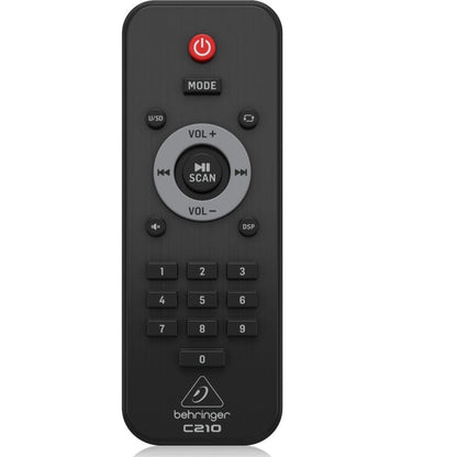 behringer active pa speakers behringer c210 200w powered column loudspeaker with 8 inch subwoofer