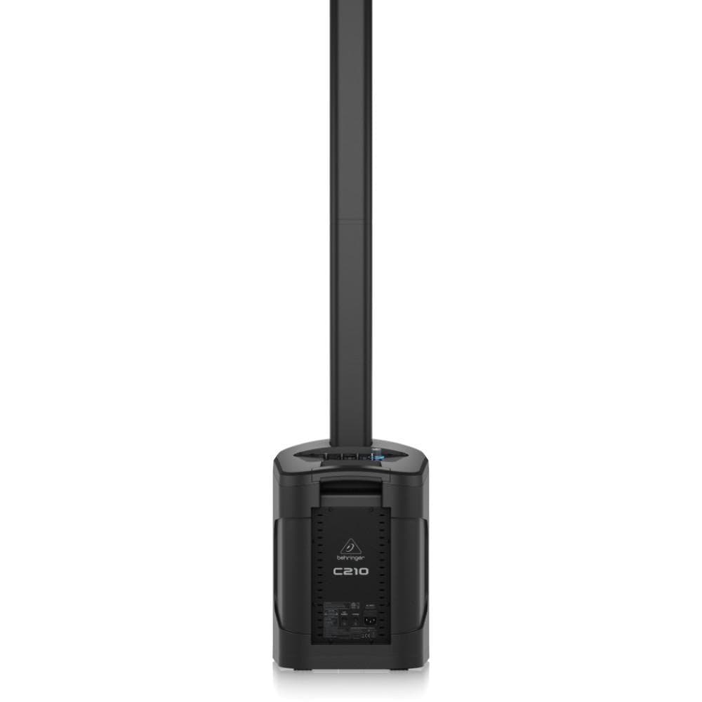 behringer active pa speakers behringer c210 200w powered column loudspeaker with 8 inch subwoofer