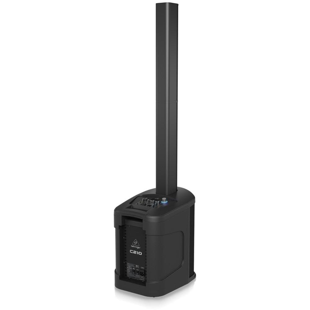 behringer active pa speakers behringer c210 200w powered column loudspeaker with 8 inch subwoofer