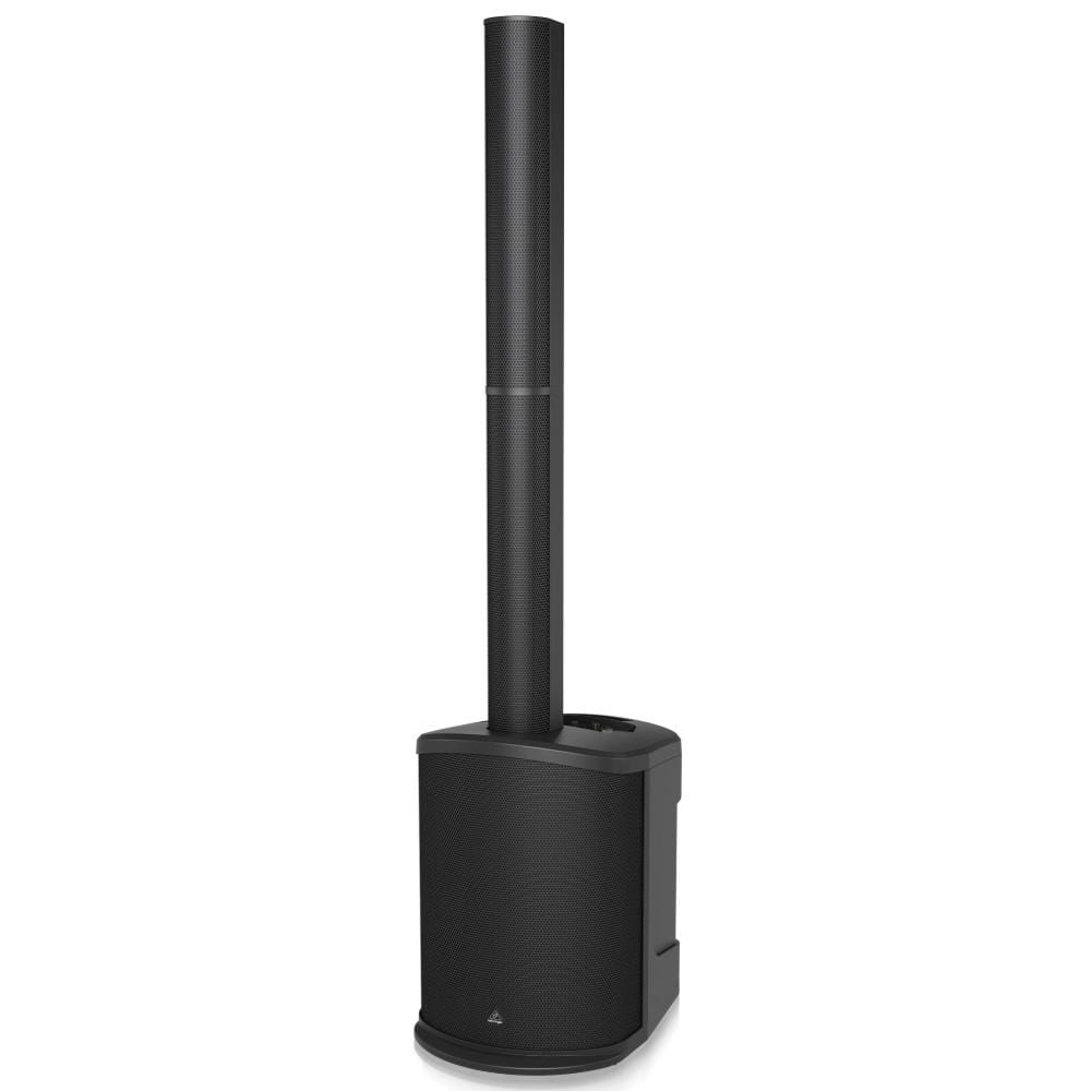 behringer active pa speakers behringer c210b 160w battery powered column loudspeaker with 8 inch subwoofer