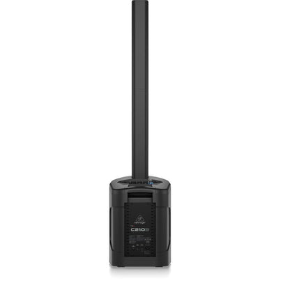 behringer active pa speakers behringer c210b 160w battery powered column loudspeaker with 8 inch subwoofer