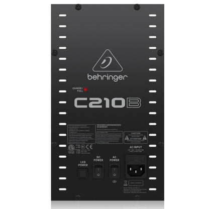 behringer active pa speakers behringer c210b 160w battery powered column loudspeaker with 8 inch subwoofer