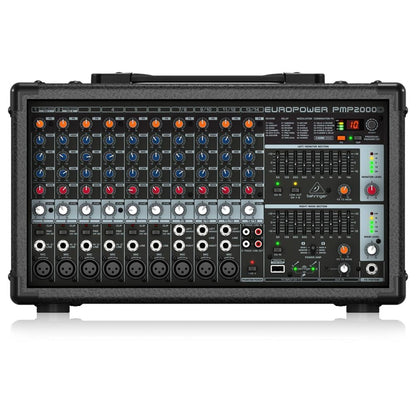 behringer analog mixers behringer europower pmp2000d 2000-watt 14-channel powered mixer