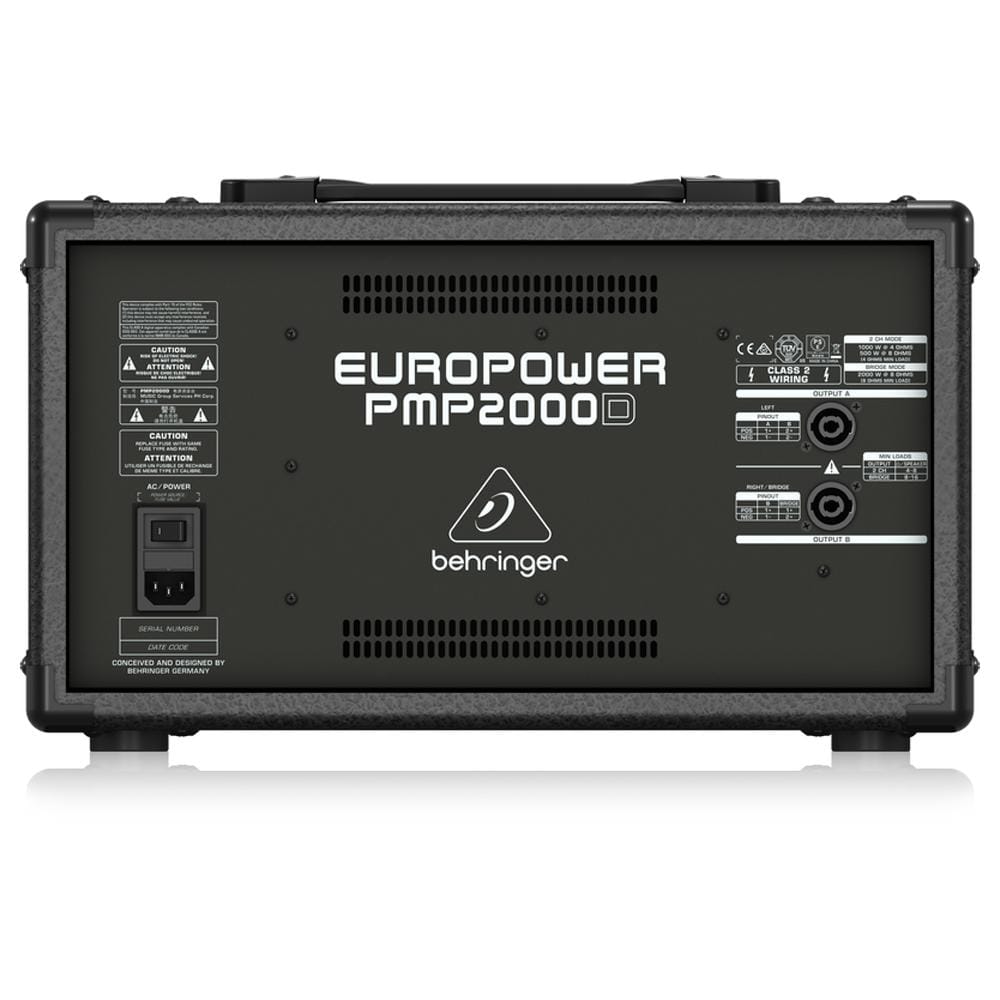 behringer analog mixers behringer europower pmp2000d 2000-watt 14-channel powered mixer