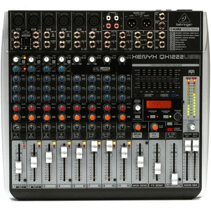 behringer analog mixers behringer qx1222usb xenyx 22-input usb audio mixer with effects