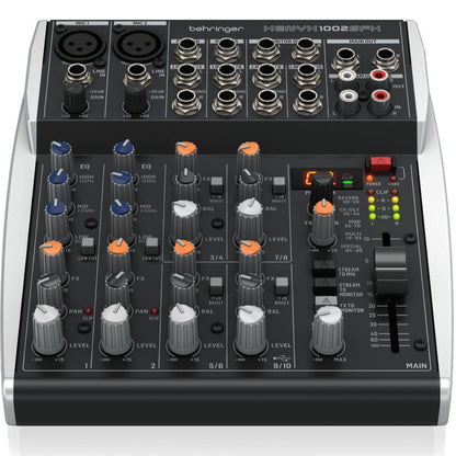 behringer analog mixers behringer xenyx 1002 sfx premium 10-input analog mixer