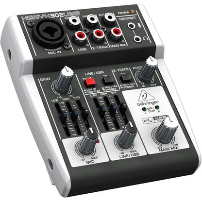 behringer analog mixers behringer xenyx 302usb premium 5-input analog mixer