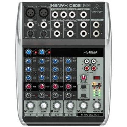 Behringer Analog Mixers Behringer Xenyx Q802USB Audio Mixer