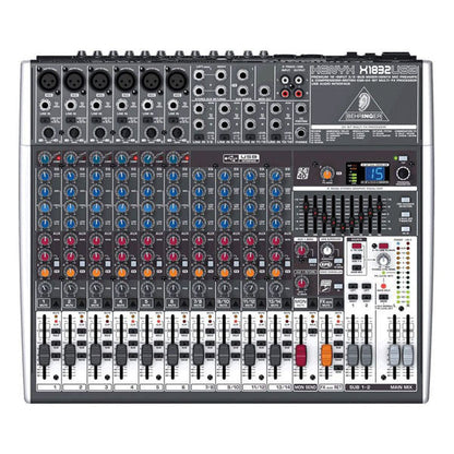 behringer analog mixers behringer xenyx x1832usb 18 channel mixer with usb interface