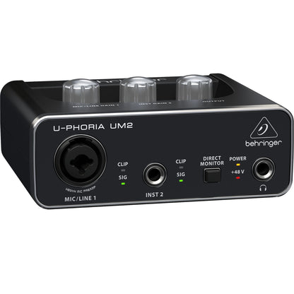 Behringer Audio Interfaces Behringer U-PHORIA UM2 USB Audio Interface 