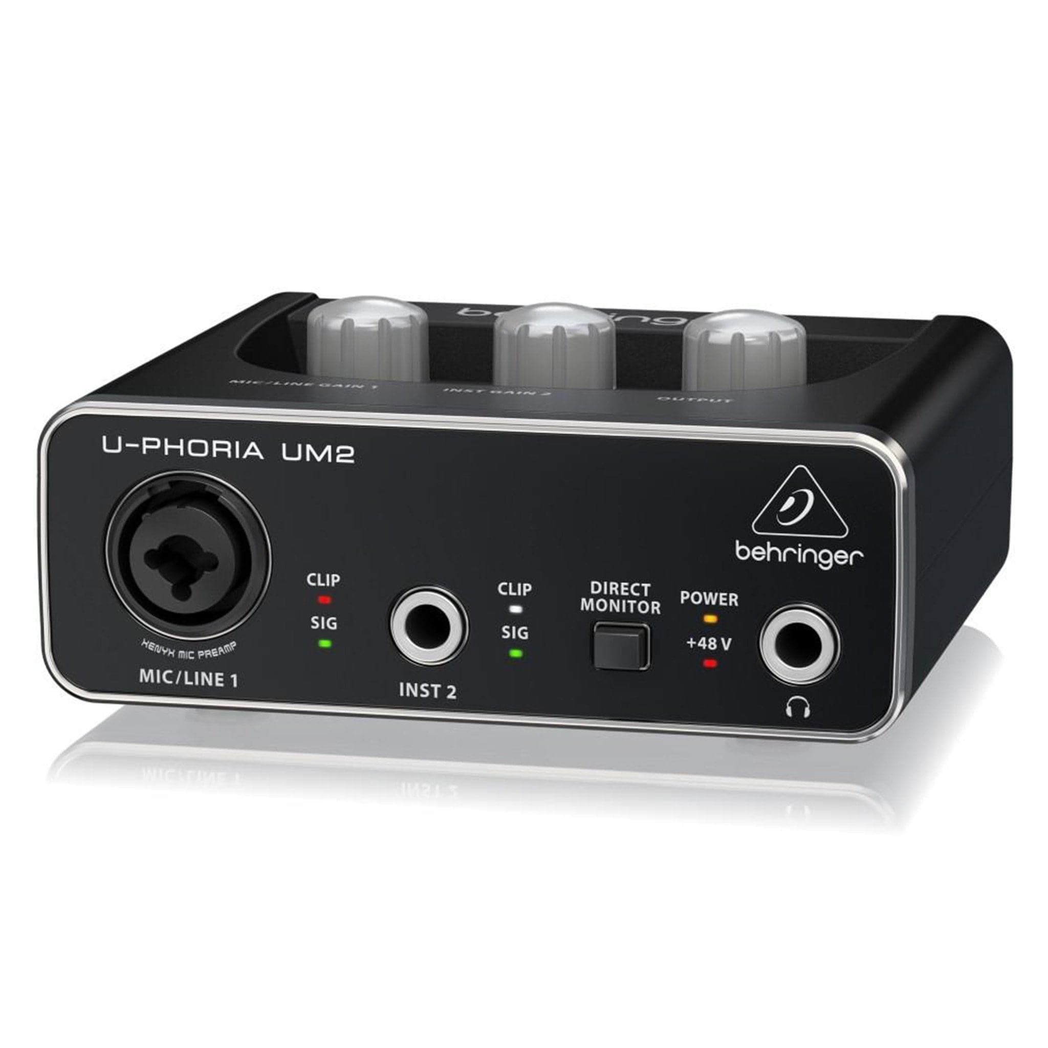 Behringer Audio Interfaces Behringer U-PHORIA UM2 USB Audio Interface with XLR Cable, Polishing Cloth & Ebook