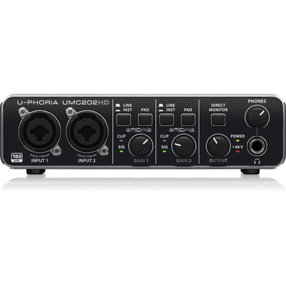 Behringer Audio Interfaces Behringer U-PHORIA UMC202HD Audio Interface with Midas Pre Amplifier