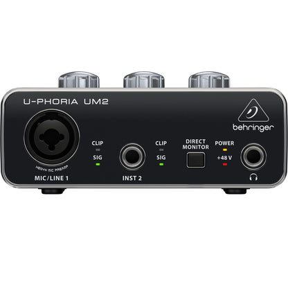 Behringer Audio Interfaces Single Behringer U-PHORIA UM2 USB Audio Interface 