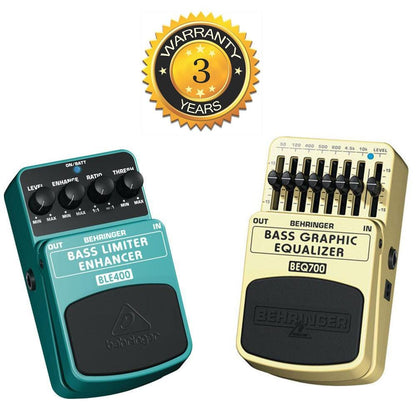 Behringer Bass Effects Behringer Home Creation Pedal Bundle with Graphic Equalizer & Limiter Enhancer