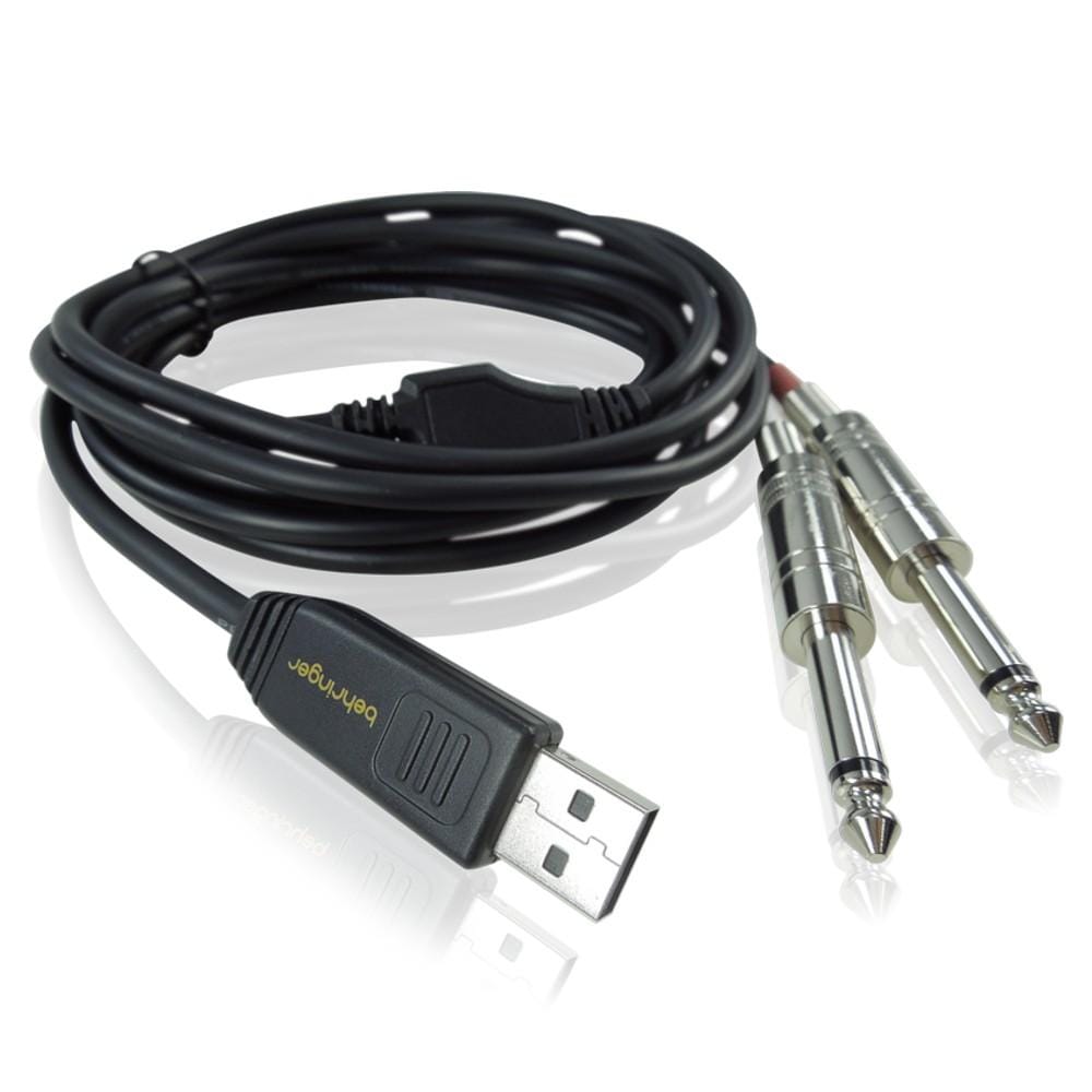 behringer cables and connectors behringer line 2 usb stereo 1/4 inch line in to usb interface cable